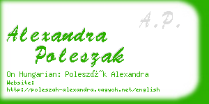 alexandra poleszak business card